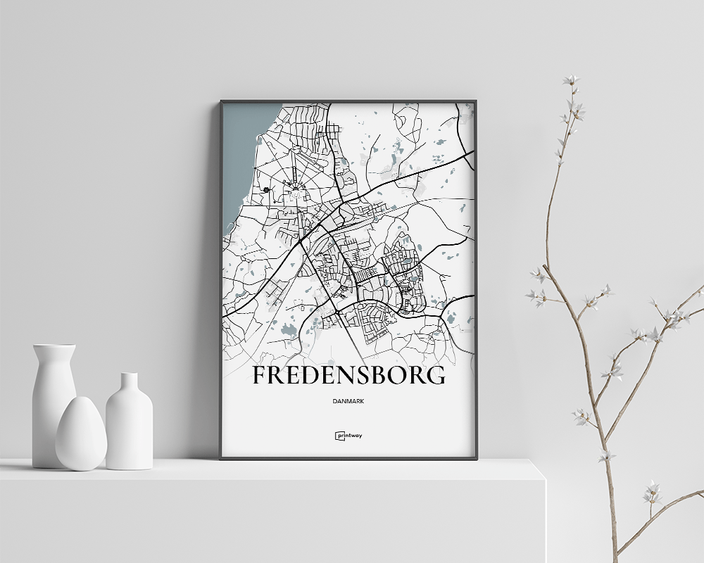 Fredensborg Bykort Plakat 70x100 cm - Elegant Design