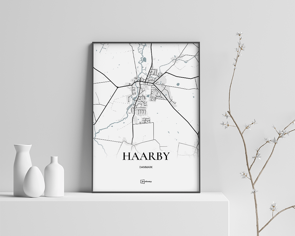 Haarby Bykort Plakat 21x30 cm - Stilrent Design