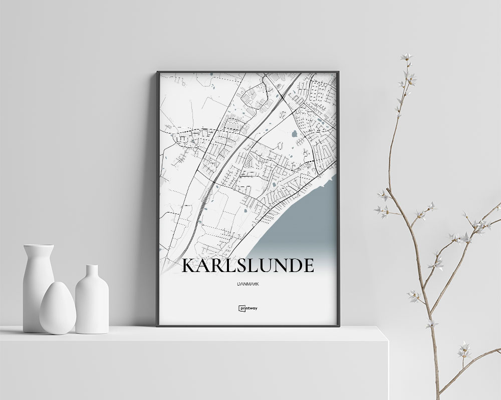 Karlslunde Bykort Plakat 42x60 cm – Elegant Design