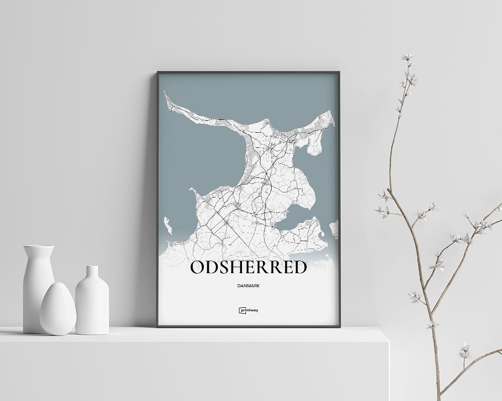 Odsherred Plakat A4 - Minimalistisk Vægkunst til Hjemmet