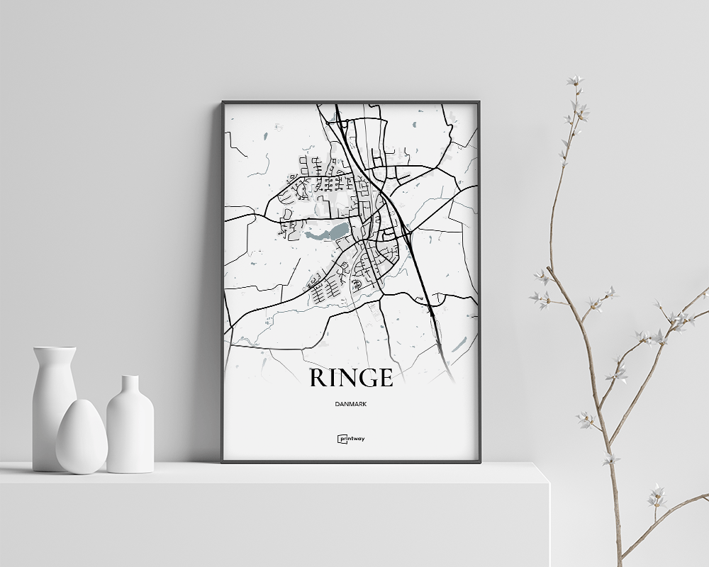 Ringe Bykort Plakat 21×30 cm - Stilrent Design
