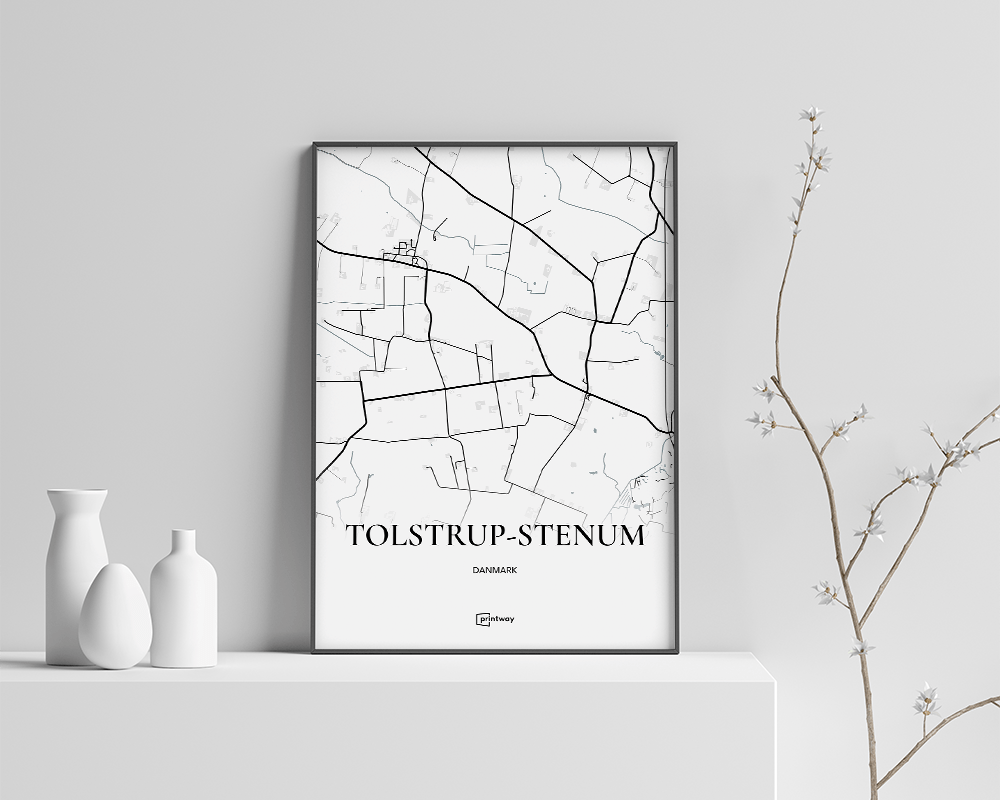 Tolstrup-Stenum Bykort Plakat – Stilfuldt Design 21x30 cm
