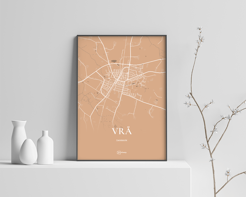 Vrå Plakat - Guld Kort 70x100 cm - Unik Indretning