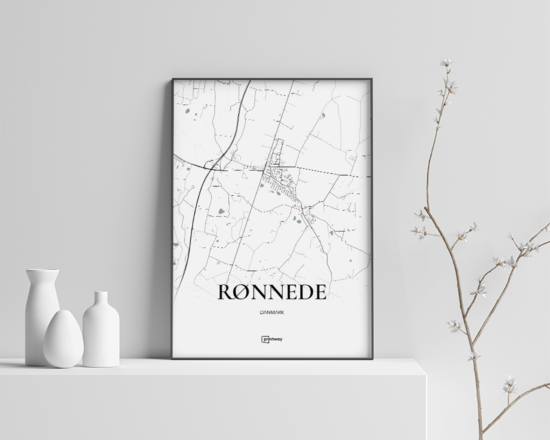 Rønnede Plakat 21x30 cm – Minimalistisk Indretningstilbud