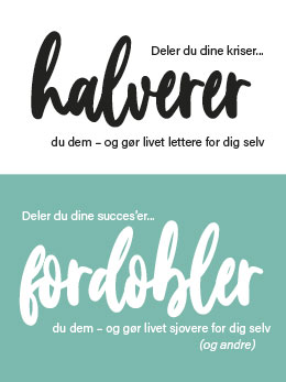 Halvér Dine Kriser og Dublér Dine Succes'er Plakat
