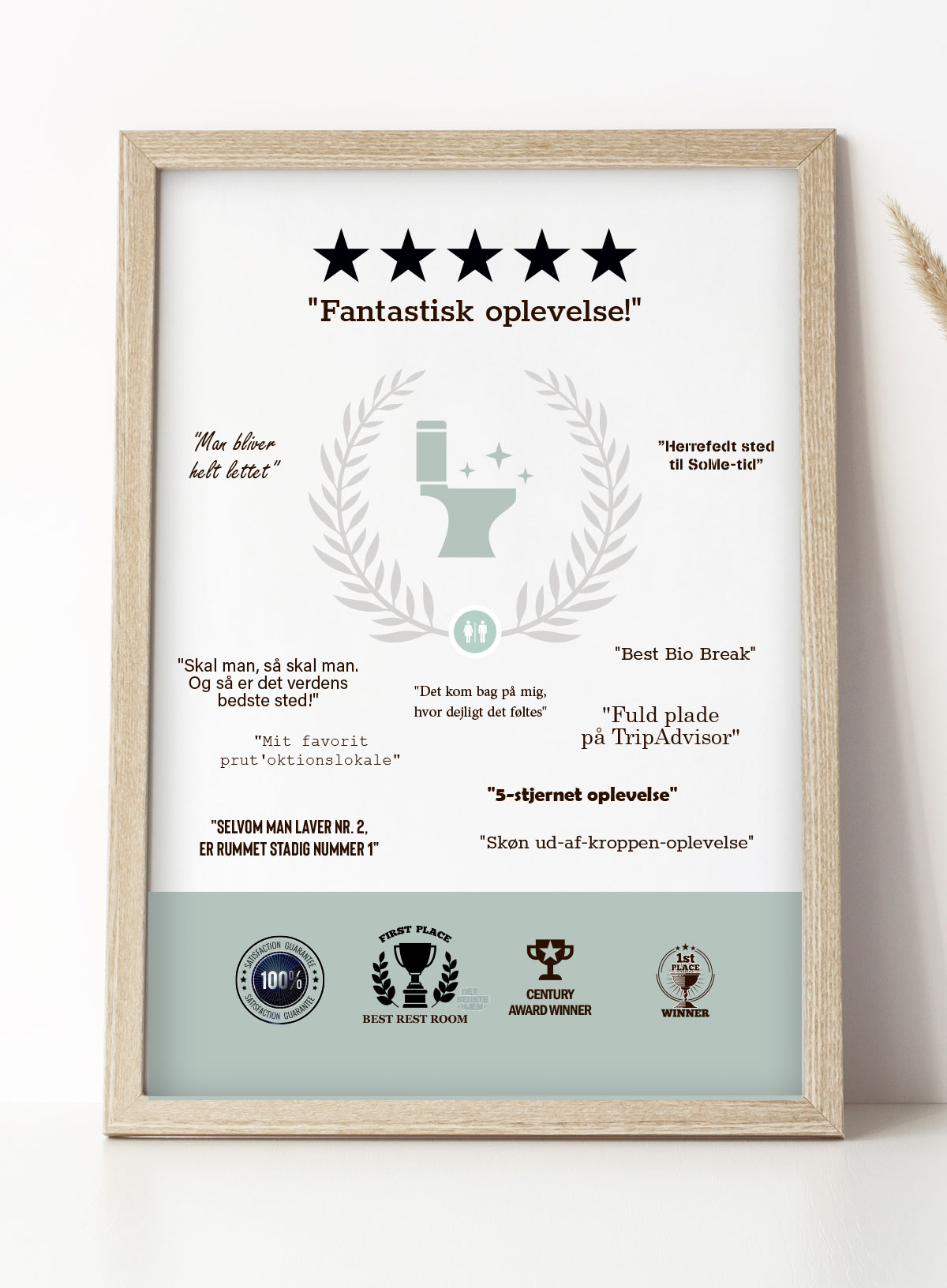 5-stjernet toiletplakat - Pift dit badeværelse op!