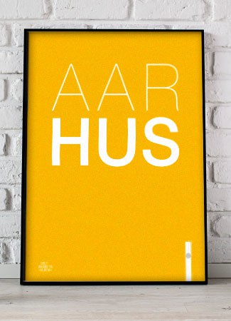 Aarhus-plakat – Grafisk design til stuen Kr. 199,-
