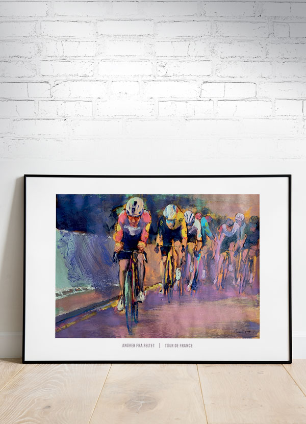 Tour de France Plakat – Angreb fra Feltet A4 - Kun Kr. 199