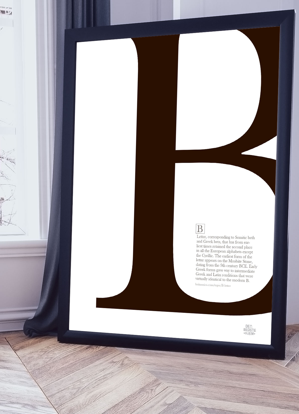 Plakat med Bogstav B - A4 format til 199 kr.