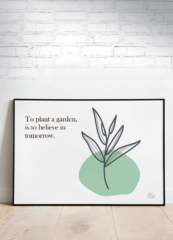 Haveplakat - Believe - Vandret A4 - Inspirerende design