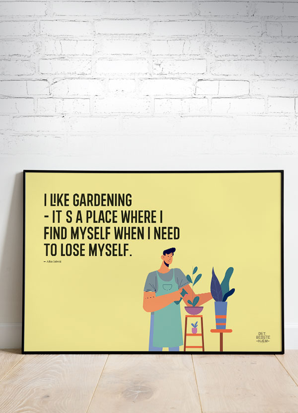 I Like Gardening Plakat - Vandret A4 - Kun Kr. 199,-