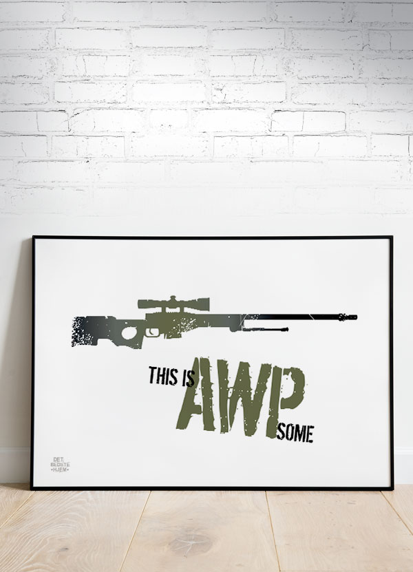 CSGO Plakat - AWPsome 2 (Vandret) 40 x 30 cm - Kr. 219