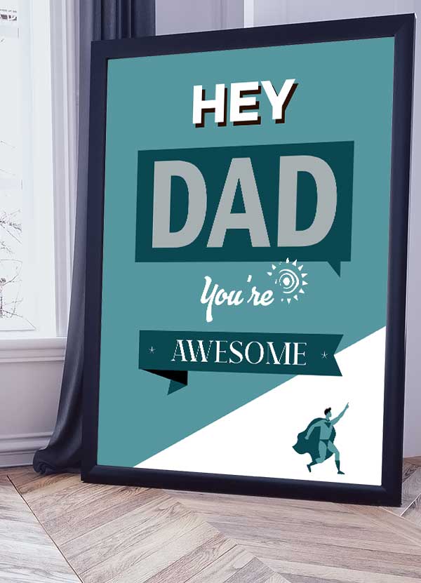 Fars Dag Plakat - Du er fantastisk - 21 x 29,7 cm
