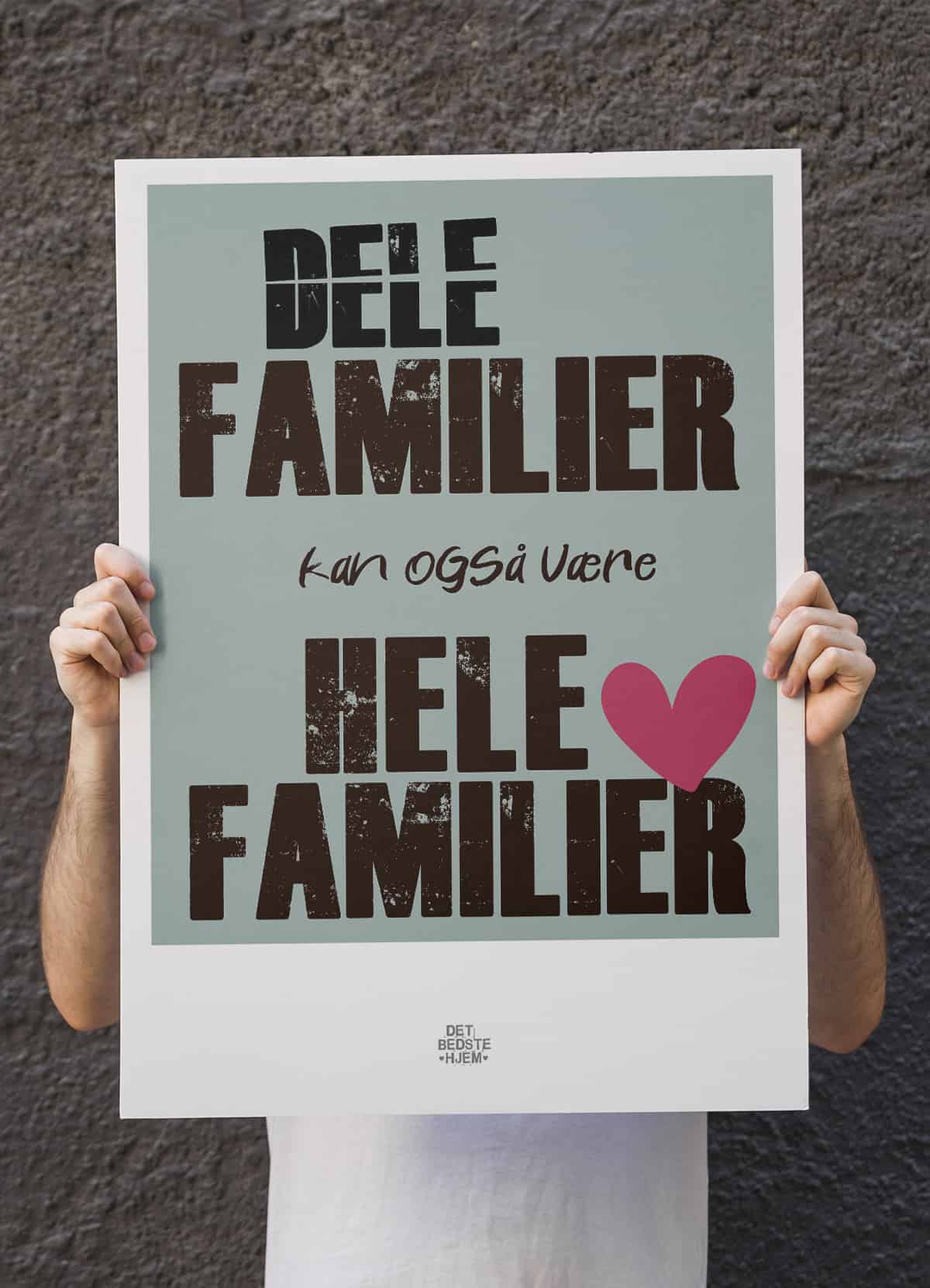 Delefamilier Plakat – Kærlighed og forståelse i hjemmet