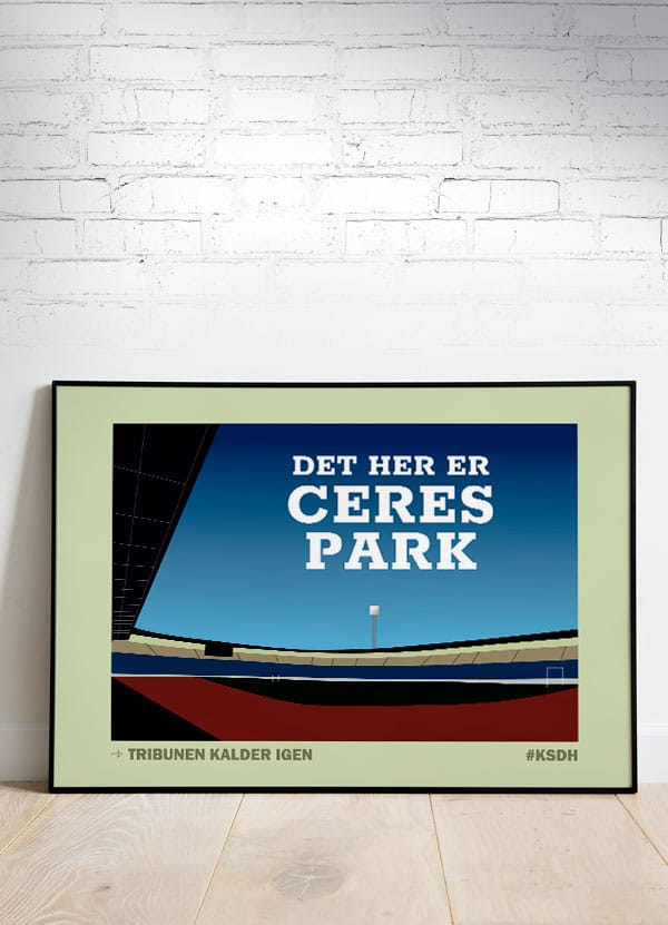 Ceres Park Plakat - Vandret A4 - Fodboldplakat til Stuen