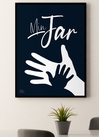 Fars Dag Plakat - Min Far Hænder - A4 Design til 199 kr.