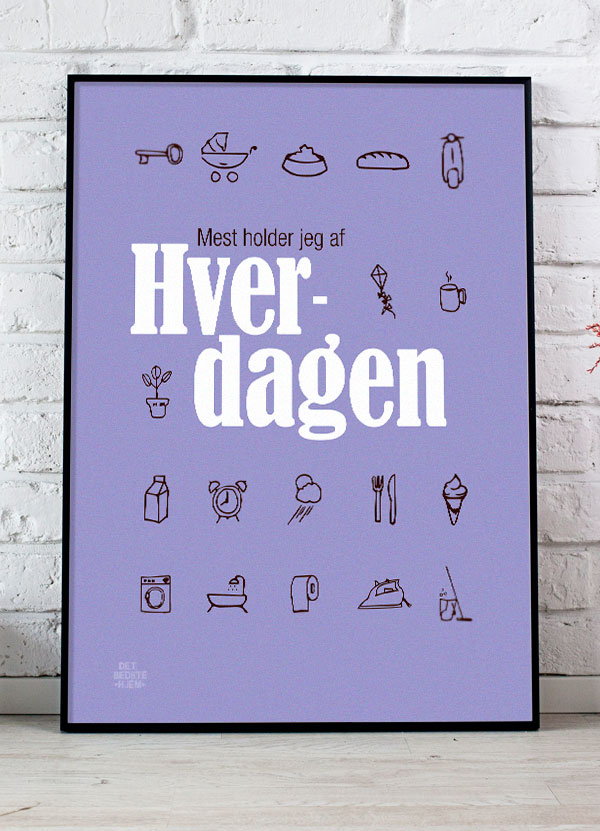 Inspirerende Lilla Hverdagsplakat til Dit Hjem