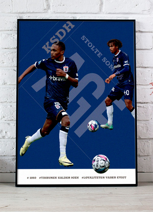 AGF-plakat med Gift Links & Jonas Jensen-Abbew - A4