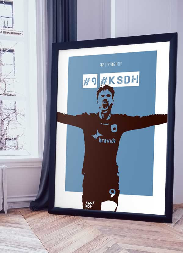 KSDH  AGF-plakat Nr. 9 Paddy  blå - 21 x 29,7 (A4) Kr. 199,-