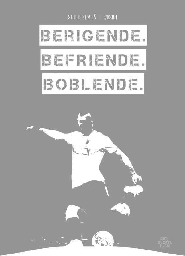 AGF KSDH Fodboldplakat - Stilren i Grå - A4 Format