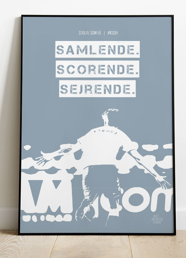 KSDH Fodboldplakat - Samlende Blå A4 - Kr. 199,-