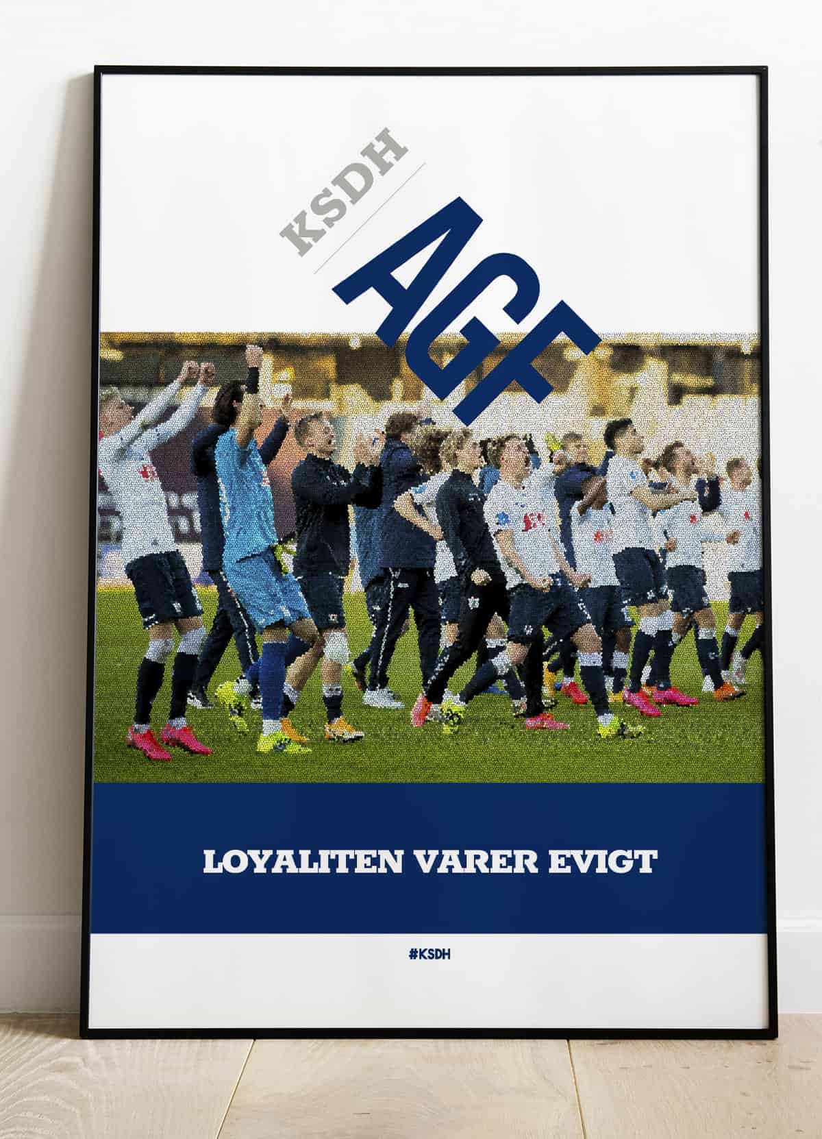AGF Fodboldplakat - Sejr i A4 til Boligen 199 kr.