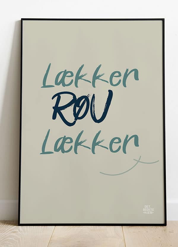 Sjov Røv Plakat (Lys) - 21 x 29,7 cm - Kun Kr. 199,-