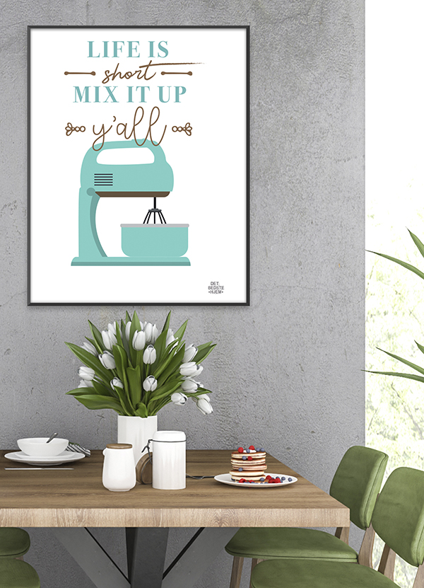 Mix It Up Plakat - A4 Køkkenplakat til Kr. 199,-