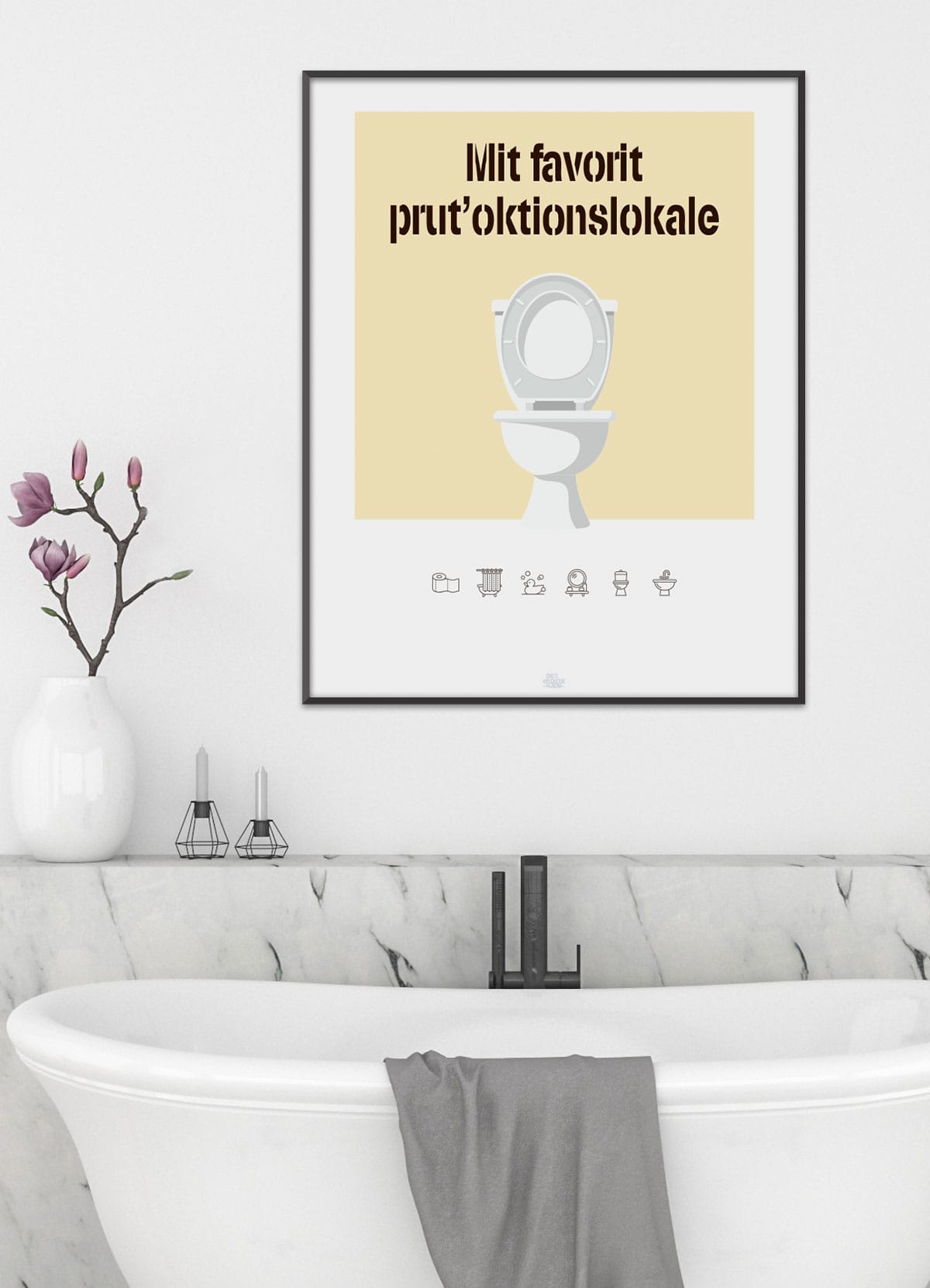 Toiletplakat - "Mit favorit prutoktionslokale" A4 Kr. 199,-