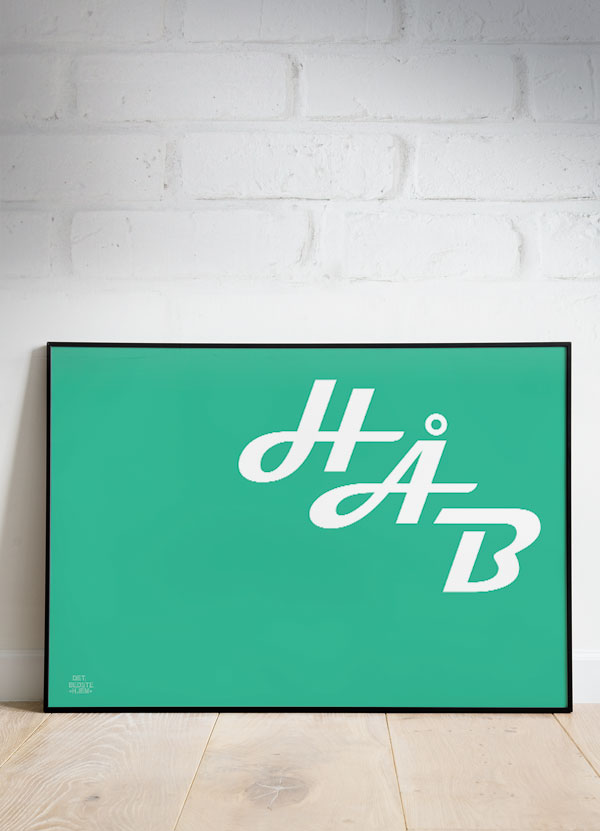 Håb Plakat - Grøn Vandret A4 - Inspirerende Kunst til Hjemmet