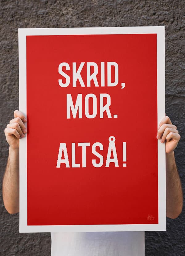 Skrid Mor Plakat - Humoristisk A4 Vægkunst til Teenagere
