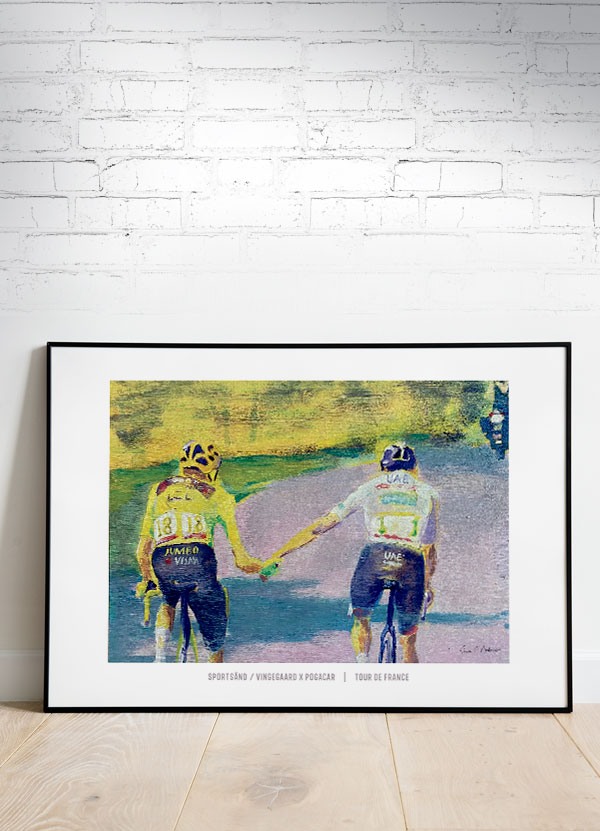 Tour de France Plakat – Sportsånd Vingegaard x Pogacar A4