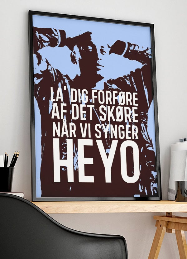 Wafande Plakat - Heyo Blå - A4 Design til Dit Hjem