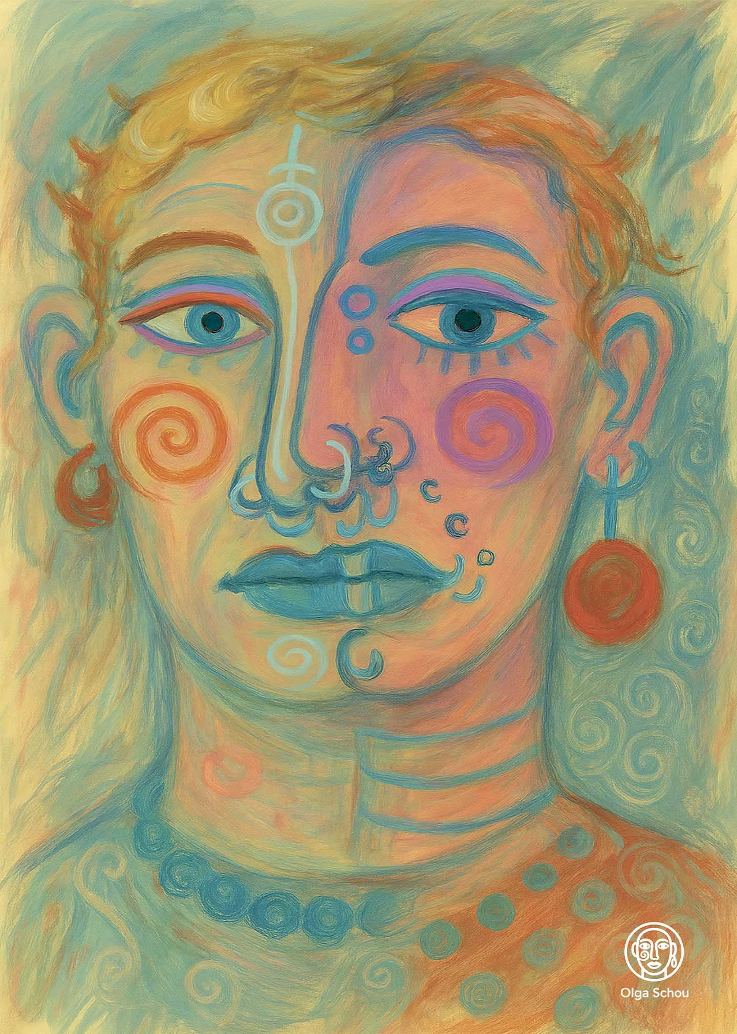 Masken af glæde - Unik kunst til dit hjem fra Olga Schou
