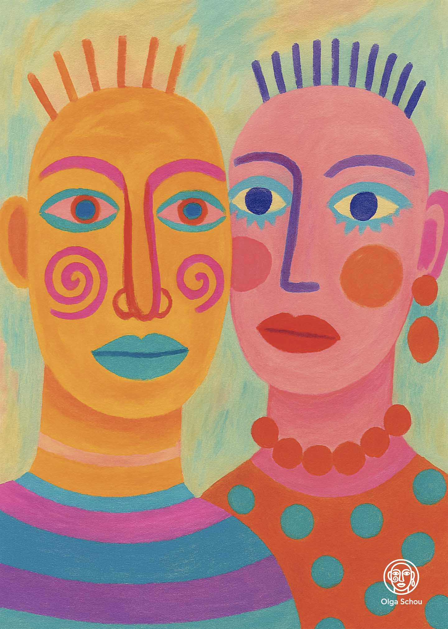 Familiar Unknown af Olga Schou - Unikt Kunstmotiv til Hjemmet