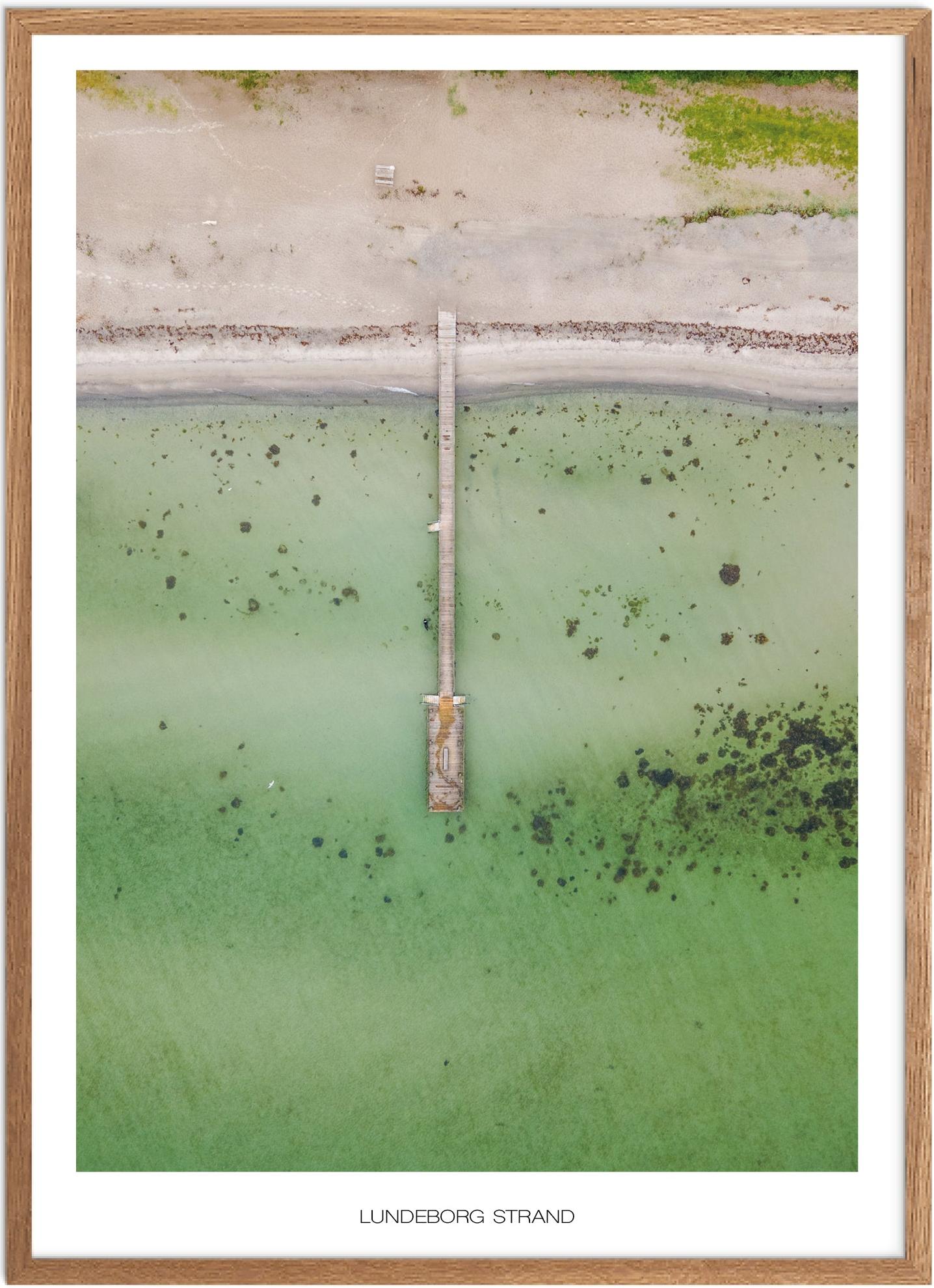 Plakat Lundeborg Strand | Naturplakat | Plakater Fyn | Plakat | Plakatsnedkeren | Drone-plakater