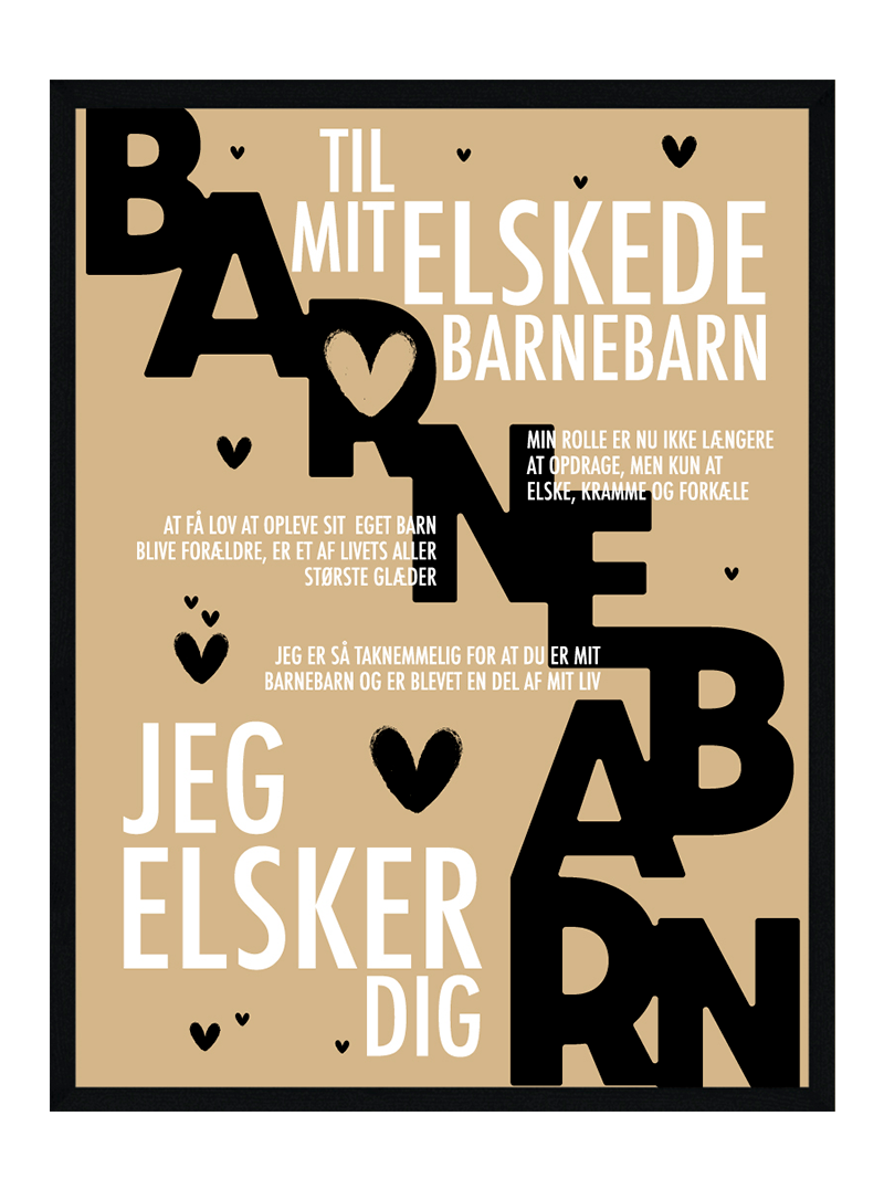 Barnebarn plakat - Personlig plakat