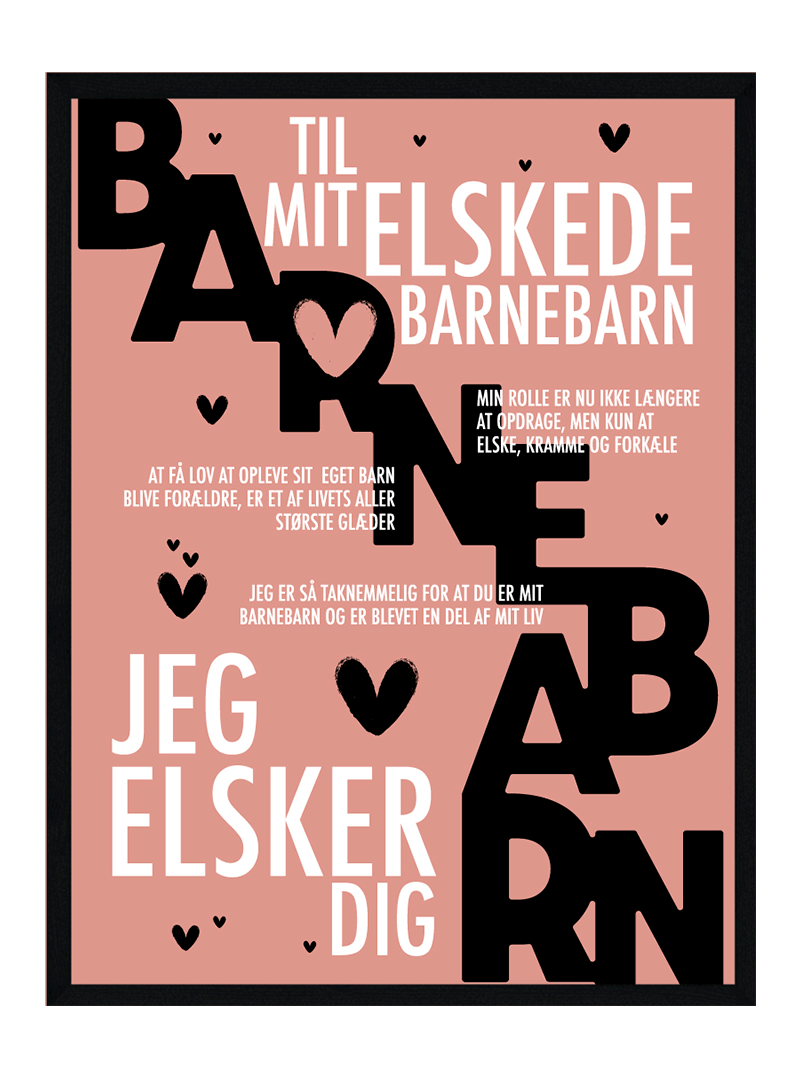 Barnebarn plakat - Personlig plakat