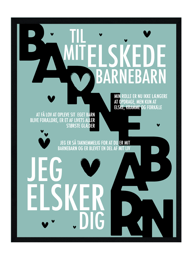 Barnebarn plakat - Personlig plakat