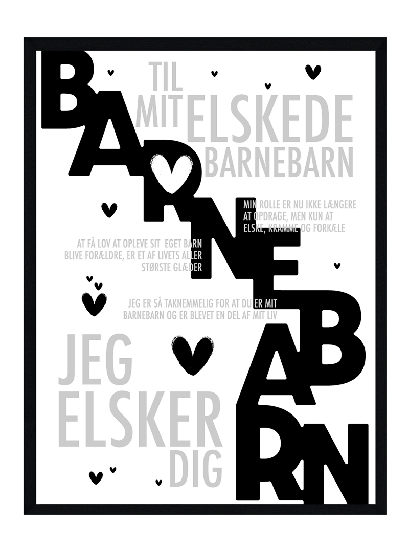 Barnebarn plakat - Personlig plakat