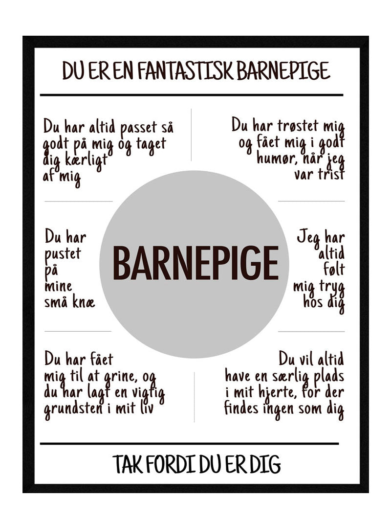 Barnepige plakat