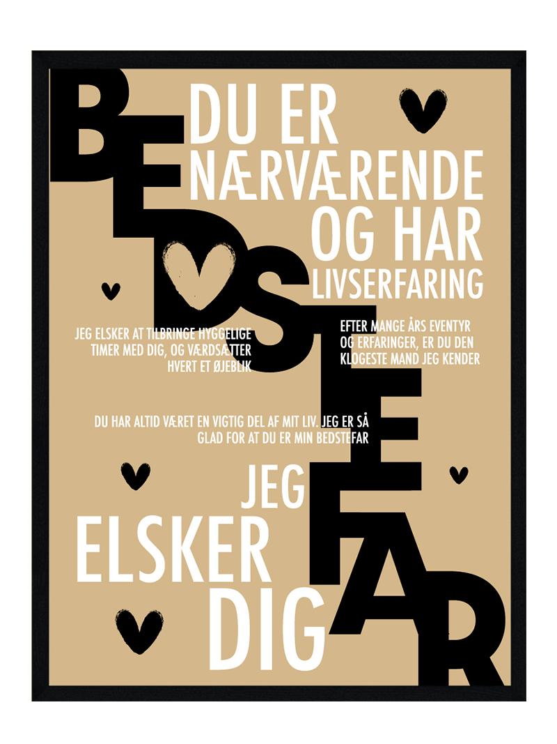 Bedstefar plakat - Personlig plakat