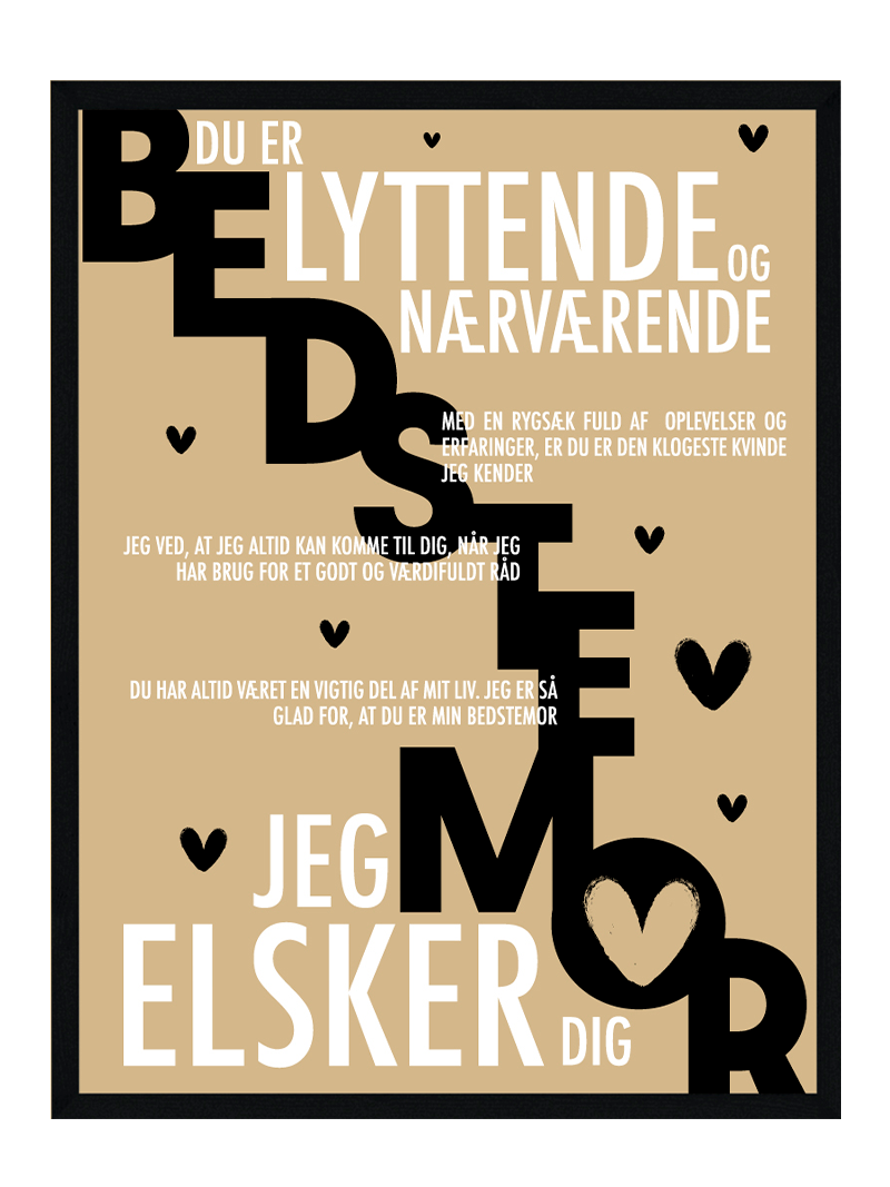 Bedstemor plakat - Personlig plakat