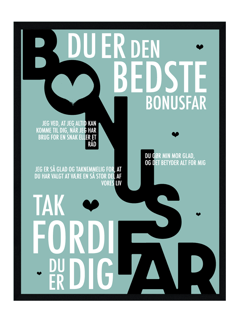 Bonusfar plakat - Personlig plakat