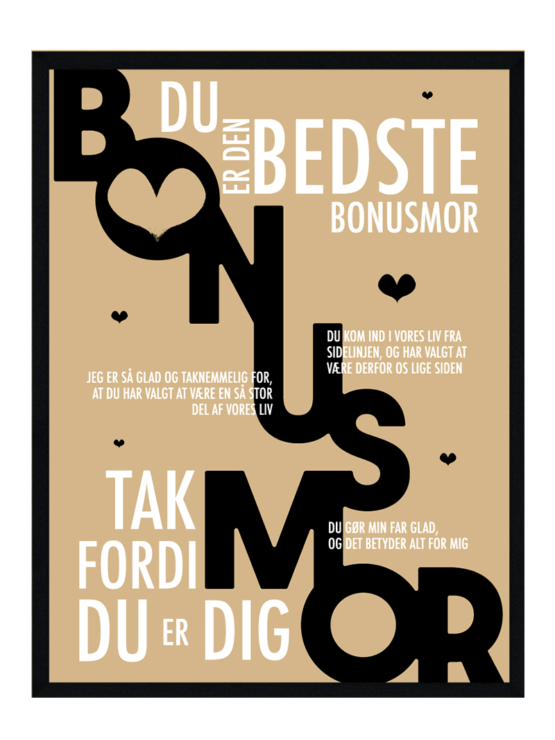 Bonusmor plakat - Personlig plakat
