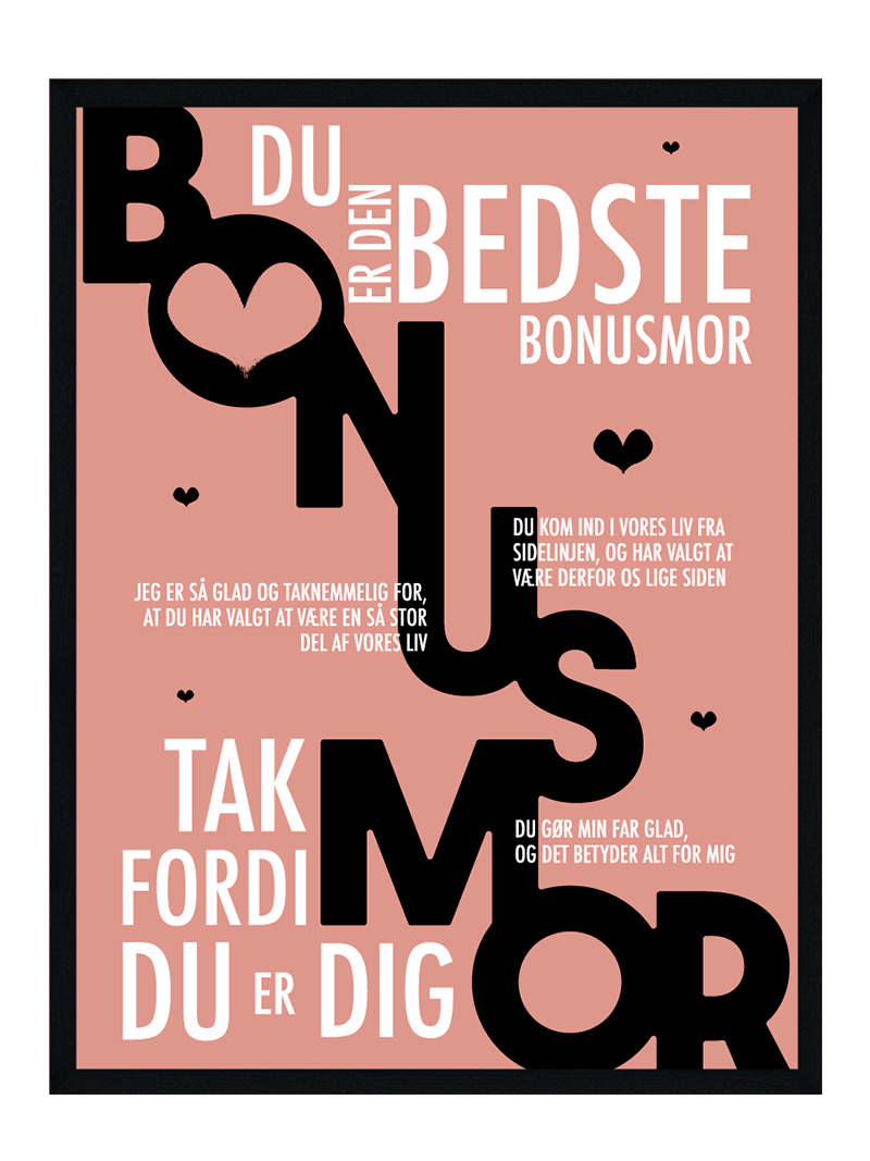 Bonusmor plakat - Personlig plakat