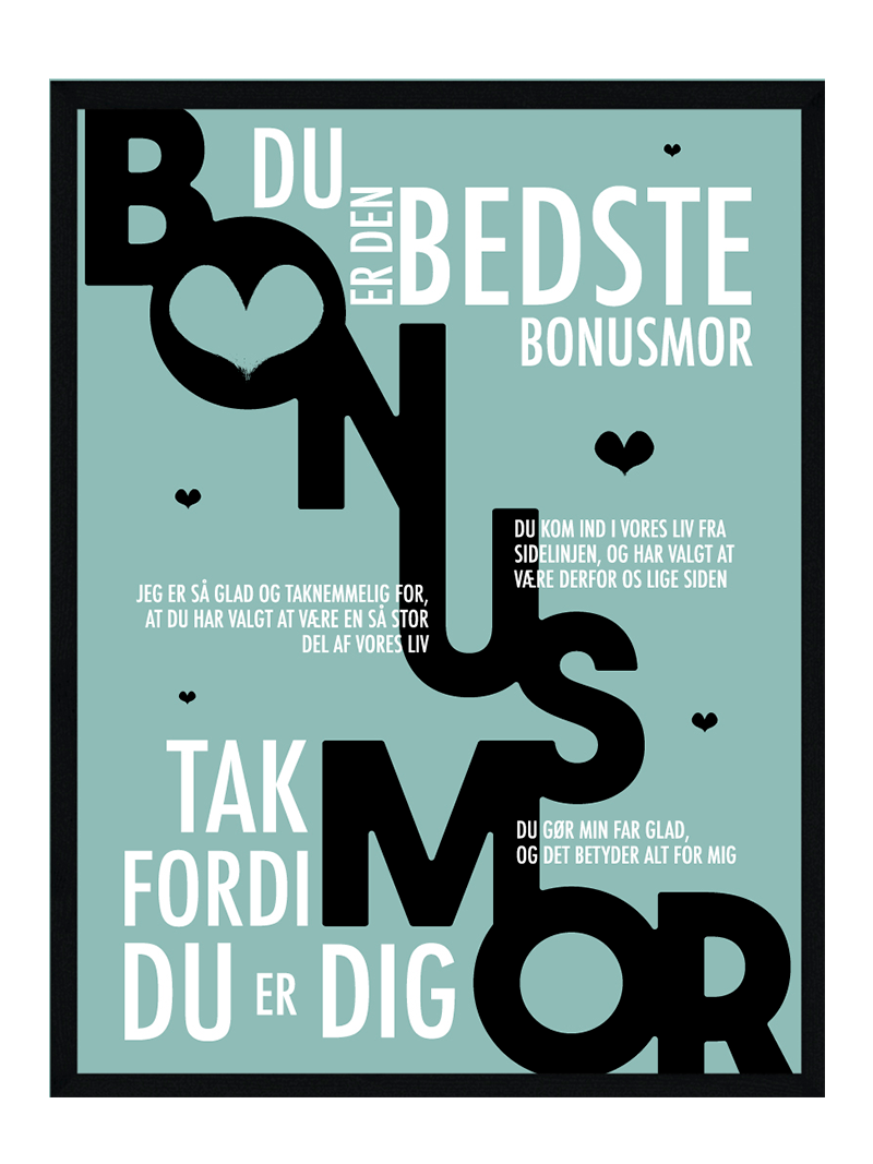 Bonusmor plakat - Personlig plakat