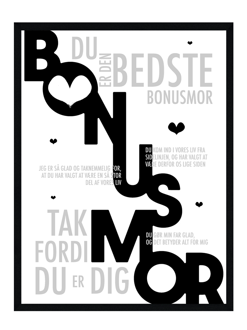 Bonusmor plakat - Personlig plakat