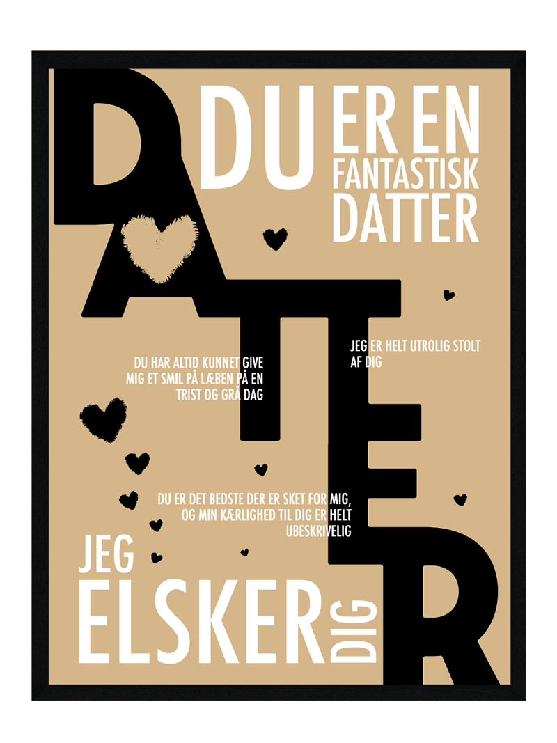 Datter plakat - Personlig plakat