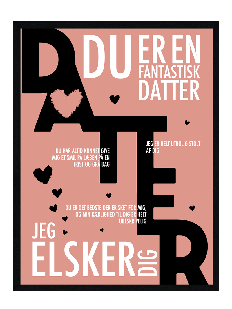 Datter plakat - Personlig plakat